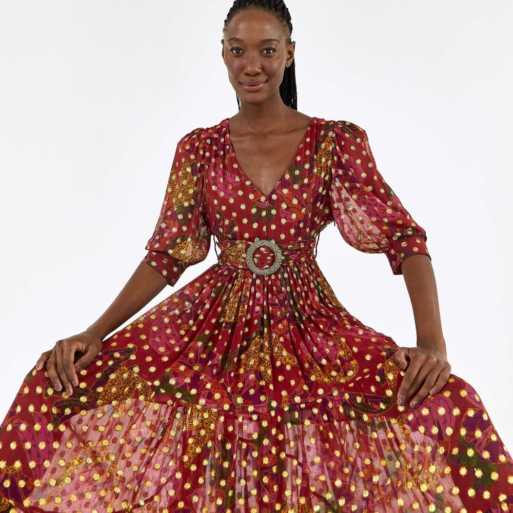 BANANA FLOWERS MAXI DRESS